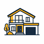 modern golden house icon