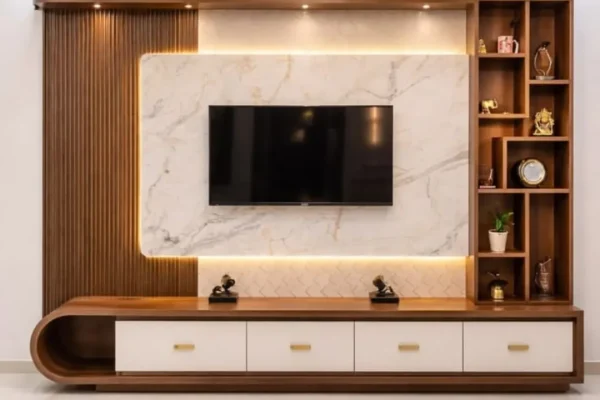 Modern TV unit interior design in Chennai